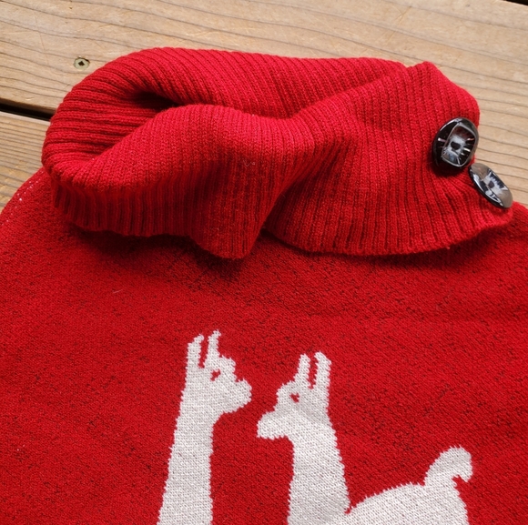 Llama Poncho Sweater - Picture 2 of 5